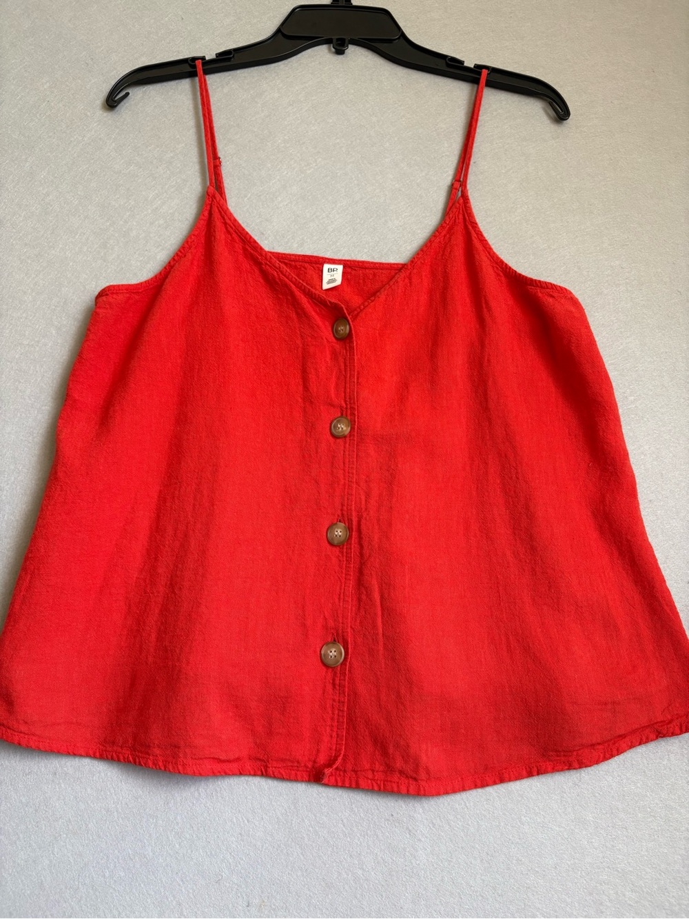 bp Red/Orange Button-Front Adjustable Spaghetti Strap Cami sz M - Picture 4 of 11